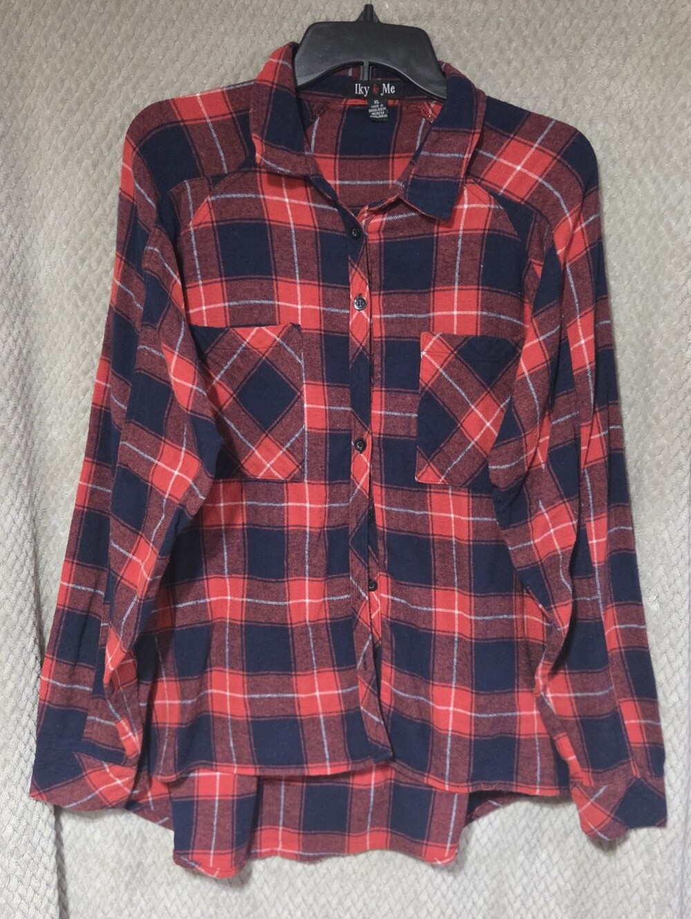 IKY & ME FLANNEL BUTTON DOWN SHIRT SIZE  XL